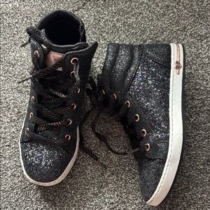 Skechers Sparkly Black Kids Sneakers
